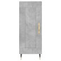 vidaXL Aparador de madera contrachapada gris hormigón 34,5x34x180 cm vidaXL Aparador de madera contrachapada gris hormigón 34,5x34x180 cm