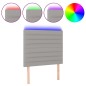 vidaXL Cabecero con luces LED tela gris claro 100x5x118/128 cm vidaXL Cabecero con luces LED tela gris claro 100x5x118/128 cm