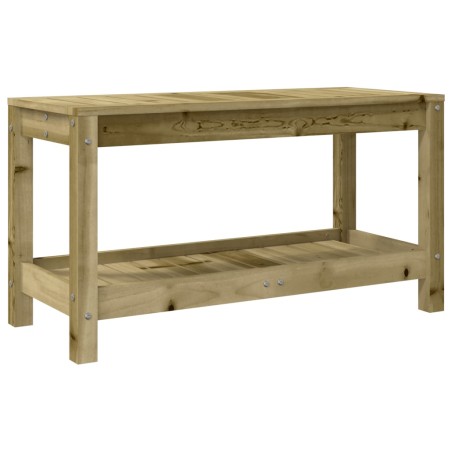 vidaXL Banco de jardín de madera maciza de pino 82,5x35x45 cm