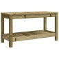 vidaXL Banco de jardín de madera maciza de pino 82,5x35x45 cm