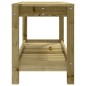 vidaXL Banco de jardín de madera maciza de pino 82,5x35x45 cm