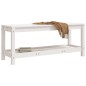vidaXL Banco de jardín madera maciza de pino blanco 108x35x45 cm