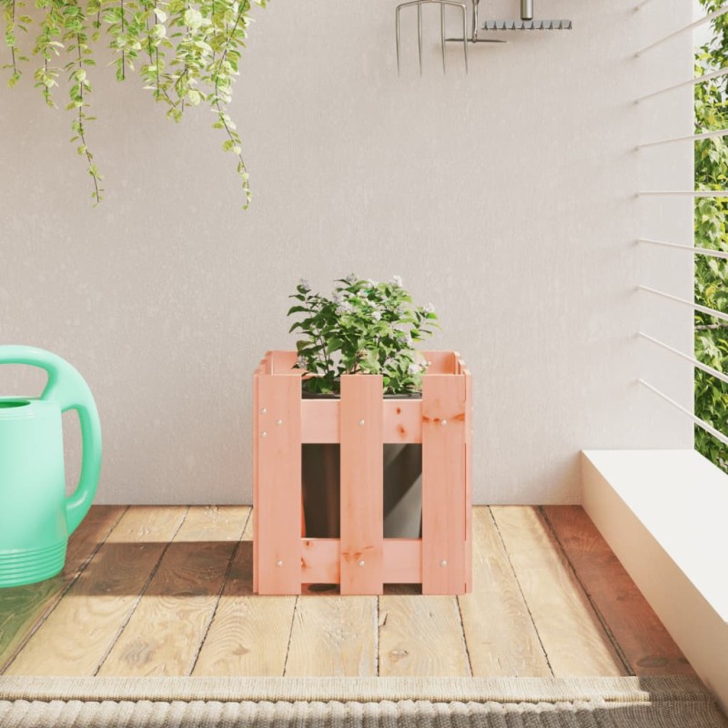 vidaXL Jardinera con diseño de valla madera maciza Douglas 30x30x30 cm vidaXL Jardinera con diseño de valla madera maciza Douglas 30x30x30 cm