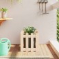 vidaXL Jardinera con diseño de valla madera maciza de pino 40x40x40 cm vidaXL Jardinera con diseño de valla madera maciza de pino 40x40x40 cm