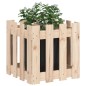 vidaXL Jardinera con diseño de valla madera maciza de pino 40x40x40 cm vidaXL Jardinera con diseño de valla madera maciza de pino 40x40x40 cm