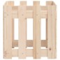 vidaXL Jardinera con diseño de valla madera maciza de pino 40x40x40 cm vidaXL Jardinera con diseño de valla madera maciza de pino 40x40x40 cm