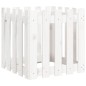 vidaXL Jardinera diseño de valla madera maciza pino blanca 50x50x50 cm vidaXL Jardinera diseño de valla madera maciza pino blanca 50x50x50 cm