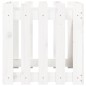 vidaXL Jardinera diseño de valla madera maciza pino blanca 50x50x50 cm vidaXL Jardinera diseño de valla madera maciza pino blanca 50x50x50 cm