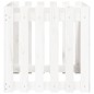 vidaXL Jardinera diseño de valla madera maciza pino blanca 60x60x60 cm