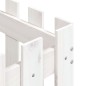 vidaXL Jardinera diseño de valla madera maciza pino blanca 60x60x60 cm