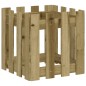 vidaXL Jardinera diseño de valla madera de pino impregnada 40x40x40 cm vidaXL Jardinera diseño de valla madera de pino impregnada 40x40x40 cm