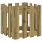 vidaXL Jardinera diseño de valla madera de pino impregnada 40x40x40 cm vidaXL Jardinera diseño de valla madera de pino impregnada 40x40x40 cm