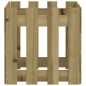 vidaXL Jardinera diseño de valla madera de pino impregnada 40x40x40 cm vidaXL Jardinera diseño de valla madera de pino impregnada 40x40x40 cm