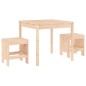 vidaXL Mesa y sillas de jardín 3 piezas madera maciza de pino