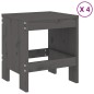vidaXL Juego de comedor de jardín 5 piezas madera maciza pino gris