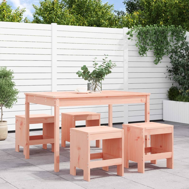 vidaXL Juego de comedor para jardín 5 pzas madera maciza Douglas vidaXL Juego de comedor para jardín 5 pzas madera maciza Douglas
