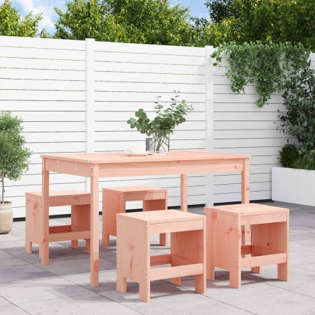 vidaXL Juego de comedor para jardín 5 pzas madera maciza Douglas