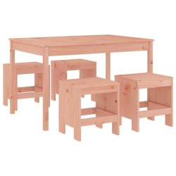 vidaXL Juego de comedor para jardín 5 pzas madera maciza Douglas