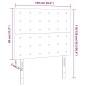 vidaXL Cabecero con luces LED cuero sintético blanco 100x5x118/128 cm vidaXL Cabecero con luces LED cuero sintético blanco 100x5x118/128 cm