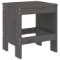 vidaXL Juego de comedor de jardín 17 piezas madera maciza pino gris vidaXL Juego de comedor de jardín 17 piezas madera maciza pino gris
