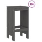 vidaXL Set de mesa y taburetes altos jardín 5 piezas madera pino gris vidaXL Set de mesa y taburetes altos jardín 5 piezas madera pino gris
