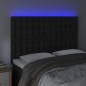 vidaXL Cabecero con luces LED cuero sintético negro 144x5x118/128 cm vidaXL Cabecero con luces LED cuero sintético negro 144x5x118/128 cm