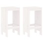 vidaXL Set de mesa y taburetes altos jardín 3 pzas madera pino blanco vidaXL Set de mesa y taburetes altos jardín 3 pzas madera pino blanco