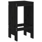 vidaXL Set de mesa y taburetes altos jardín 7 piezas madera pino negro vidaXL Set de mesa y taburetes altos jardín 7 piezas madera pino negro