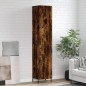 vidaXL Aparador de madera contrachapada roble ahumado 34,5x34x180 cm vidaXL Aparador de madera contrachapada roble ahumado 34,5x34x180 cm