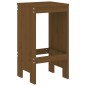 vidaXL Mesa y taburetes altos de jardín 9 pzas madera pino marrón miel vidaXL Mesa y taburetes altos de jardín 9 pzas madera pino marrón miel