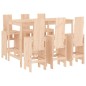 vidaXL Set de mesa y taburetes altos jardín 7 pzas madera maciza pino vidaXL Set de mesa y taburetes altos jardín 7 pzas madera maciza pino