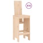 vidaXL Set de mesa y taburetes altos jardín 7 pzas madera maciza pino vidaXL Set de mesa y taburetes altos jardín 7 pzas madera maciza pino