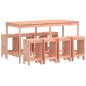 vidaXL Juego de muebles de jardín 9 pzas madera maciza abeto Douglas vidaXL Juego de muebles de jardín 9 pzas madera maciza abeto Douglas