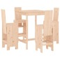 vidaXL Set de mesa y taburetes altos jardín 5 pzas madera maciza pino vidaXL Set de mesa y taburetes altos jardín 5 pzas madera maciza pino