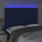 vidaXL Cabecero con luces LED tela azul 144x5x118/128 cm vidaXL Cabecero con luces LED tela azul 144x5x118/128 cm