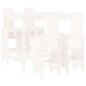 vidaXL Set de mesa y taburetes altos jardín 5 pzas madera pino blanco vidaXL Set de mesa y taburetes altos jardín 5 pzas madera pino blanco