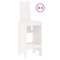 vidaXL Set de mesa y taburetes altos jardín 5 pzas madera pino blanco vidaXL Set de mesa y taburetes altos jardín 5 pzas madera pino blanco