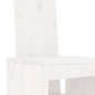 vidaXL Set de mesa y taburetes altos jardín 5 pzas madera pino blanco vidaXL Set de mesa y taburetes altos jardín 5 pzas madera pino blanco