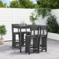 vidaXL Set de mesa y taburetes altos jardín 5 piezas madera pino gris vidaXL Set de mesa y taburetes altos jardín 5 piezas madera pino gris
