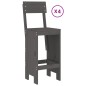 vidaXL Set de mesa y taburetes altos jardín 5 piezas madera pino gris vidaXL Set de mesa y taburetes altos jardín 5 piezas madera pino gris