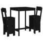 vidaXL Set de mesa y taburetes altos jardín 3 pzas madera pino negro vidaXL Set de mesa y taburetes altos jardín 3 pzas madera pino negro