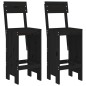 vidaXL Set de mesa y taburetes altos jardín 3 pzas madera pino negro vidaXL Set de mesa y taburetes altos jardín 3 pzas madera pino negro