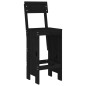 vidaXL Set de mesa y taburetes altos jardín 3 pzas madera pino negro vidaXL Set de mesa y taburetes altos jardín 3 pzas madera pino negro