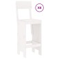 vidaXL Mesa y taburetes altos jardín 9 pzas madera maciza pino blanco