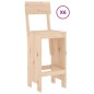 vidaXL Set de mesa y taburetes altos jardín 7 pzas madera maciza pino vidaXL Set de mesa y taburetes altos jardín 7 pzas madera maciza pino