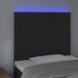 vidaXL Cabecero con luces LED terciopelo negro 80x5x118/128 cm vidaXL Cabecero con luces LED terciopelo negro 80x5x118/128 cm