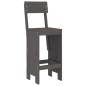 vidaXL Set de mesa y taburetes altos jardín 7 piezas madera pino gris vidaXL Set de mesa y taburetes altos jardín 7 piezas madera pino gris