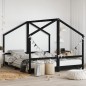 vidaXL Estructura de cama para niños madera pino negro 2x(90x200) cm vidaXL Estructura de cama para niños madera pino negro 2x(90x200) cm