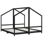 vidaXL Estructura de cama para niños madera pino negro 2x(90x200) cm vidaXL Estructura de cama para niños madera pino negro 2x(90x200) cm