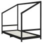 vidaXL Estructura de cama para niños madera pino negro 2x(90x200) cm vidaXL Estructura de cama para niños madera pino negro 2x(90x200) cm
